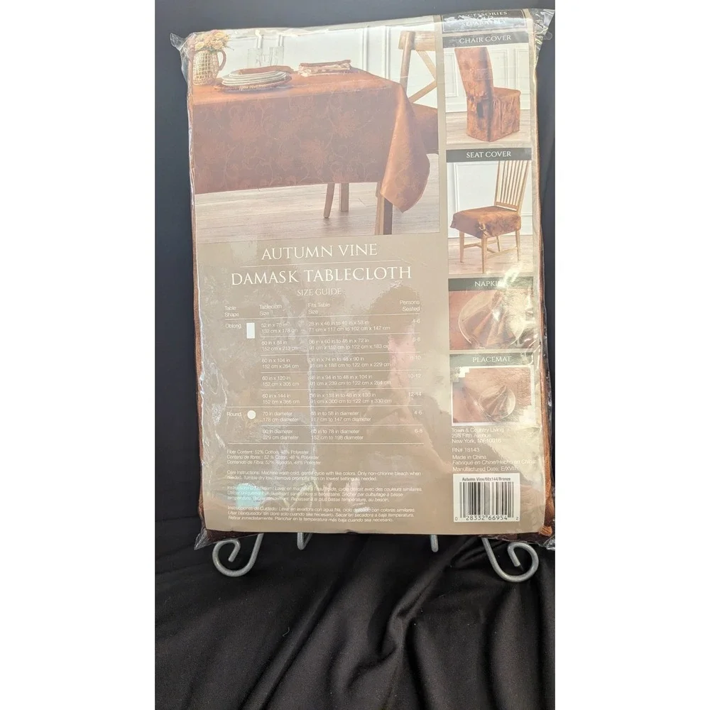 LOT OF 2 Fabric Tablecloth 60